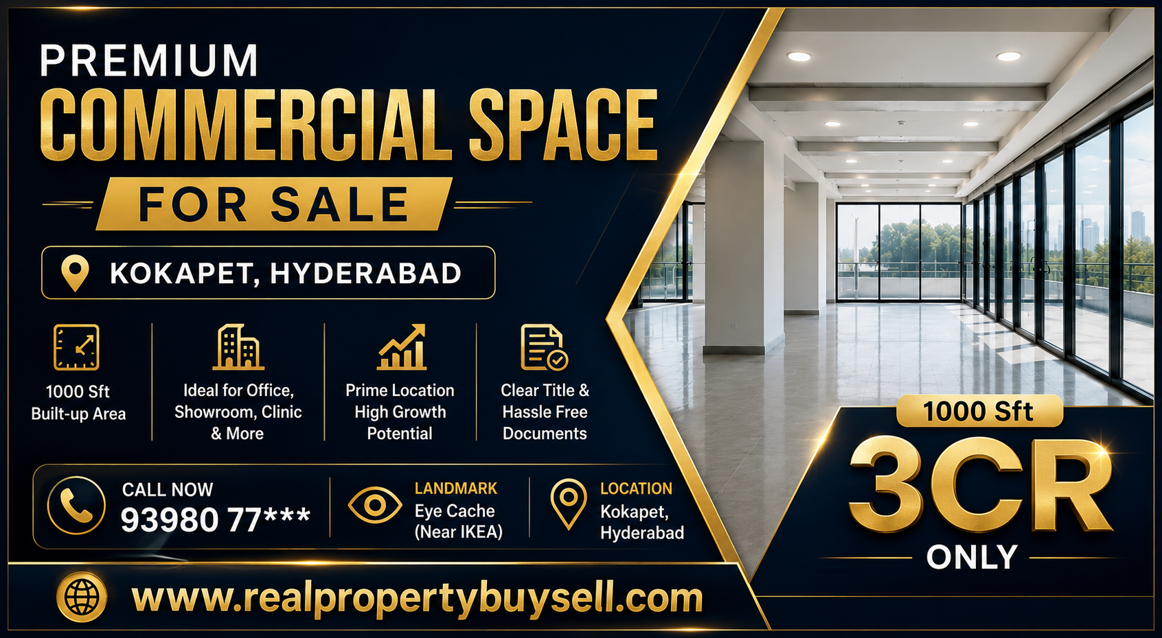 Premium Commercial Space for Sale in Kokapet, Hyderabad