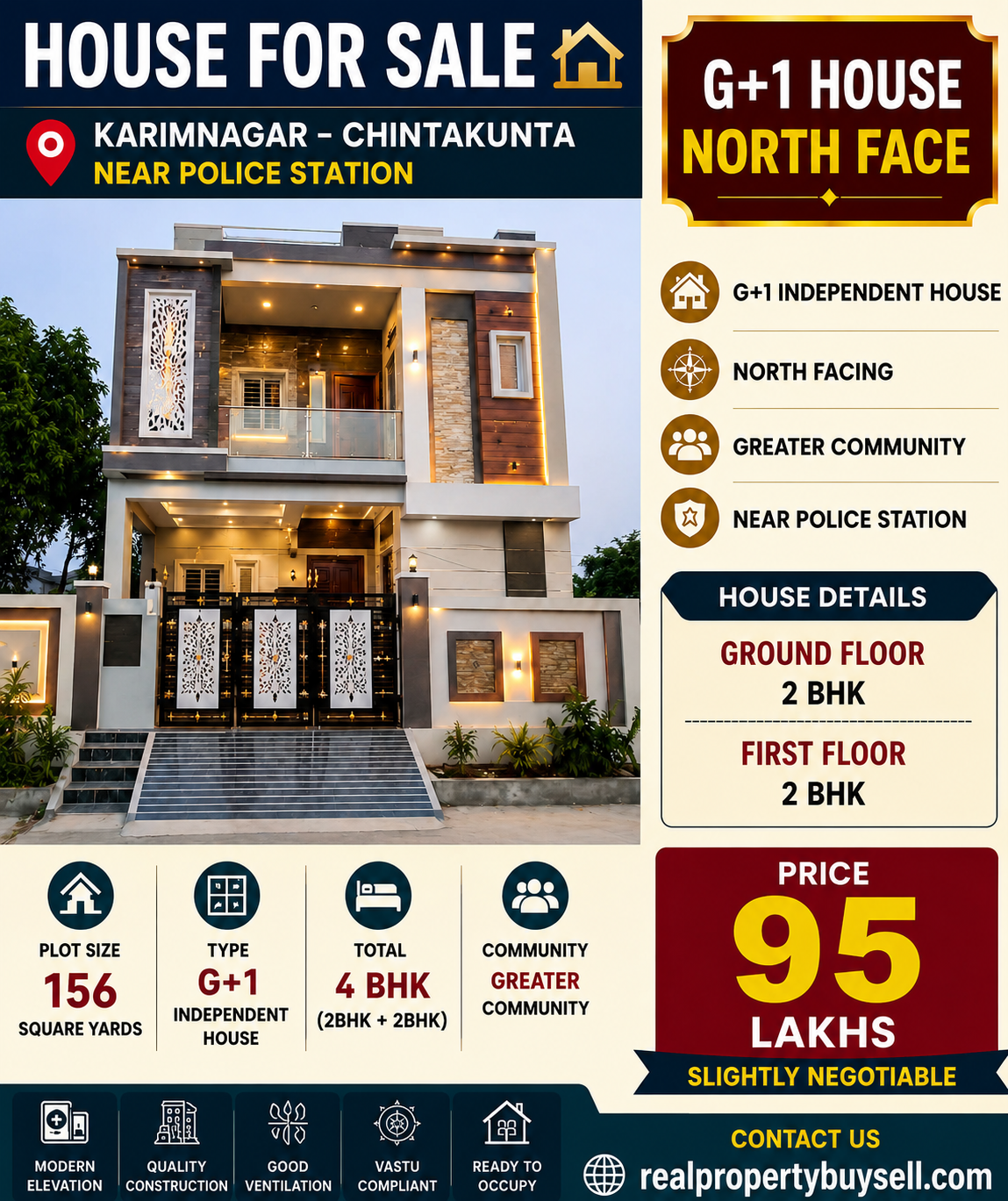 G+1 Independent House for Sale – Chintakunta, Karimnagar